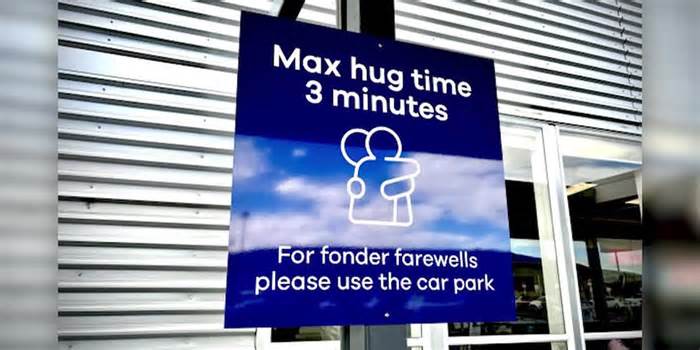 Airport putting a time limit on hugs