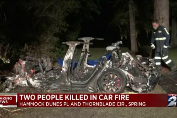 Self-Driving Tesla Crashes In Fiery Wreck, Suggesting Tesla's Self-Driving Capability Still Needs Work