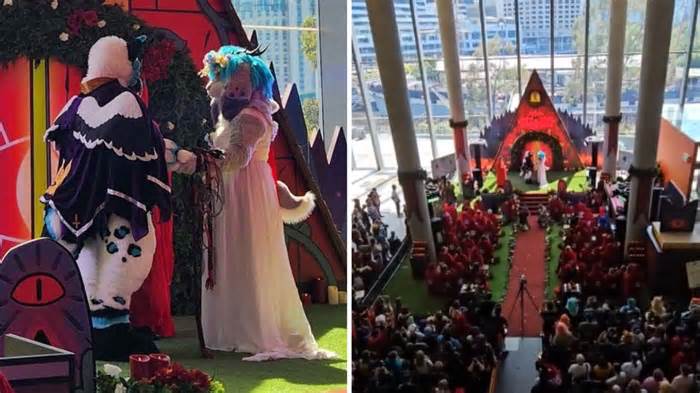 Couple bizarrely gets married at Cult of the Lamb PAX booth