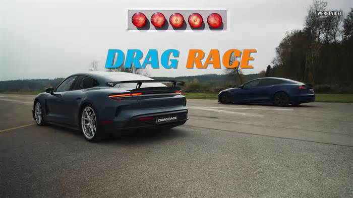 Tesla Plaid Races Porsche Taycan Turbo GT, a Tenth Separates Them in the Quarter Mile