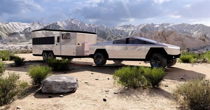 Inside luxury Cybertrailer inspired by Tesla's Cybertruck