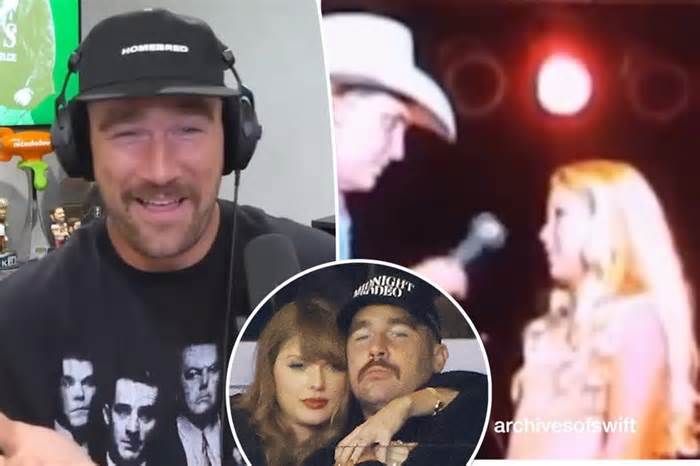 Travis Kelce reacts to adorable video of 11-year-old Taylor Swift performing onstage