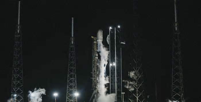 SpaceX's Falcon 9 Rocket Launches Twenty-Eight Starlink Satellites Into Orbit From Cape Canaveral Space Force Station In Florida