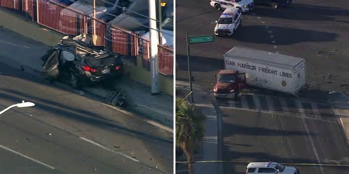 2 people dead after crashing into back of semi-truck in west Phoenix