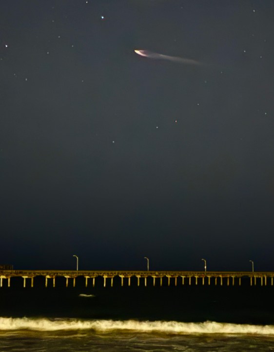 San Diegans spot SpaceX rocket streaking across night sky