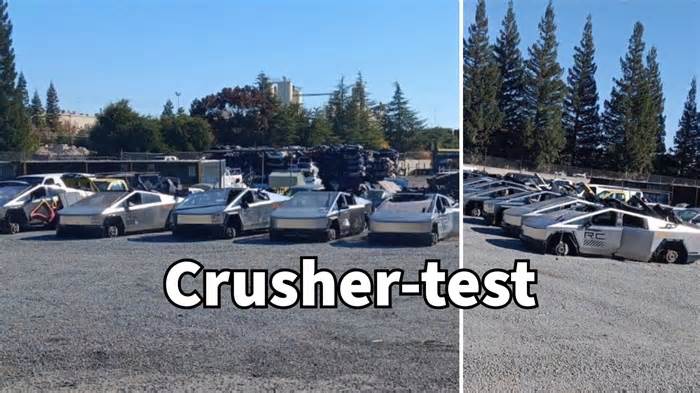 Tesla Cybertruck Release Candidate Vehicles Heading for the Crusher Is a Sad Picture