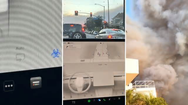 Driver fleeing LA wildfire sings Tesla's praises after little-known feature helps evacuation: 'Literally saving my life'