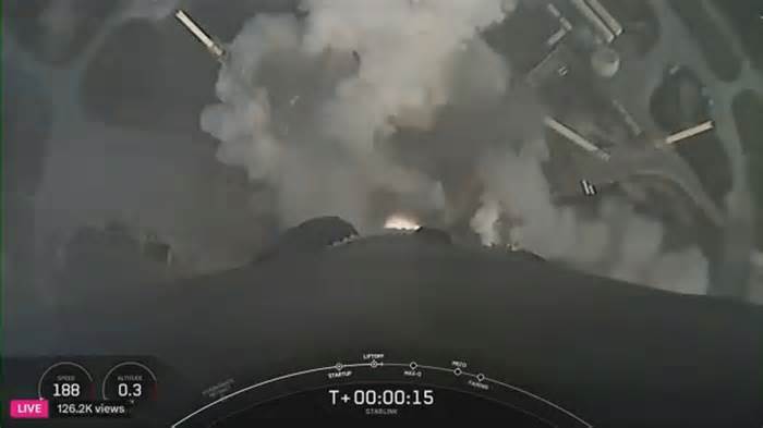 SpaceX's Falcon 9 rocket lifts off with Starlink satellites