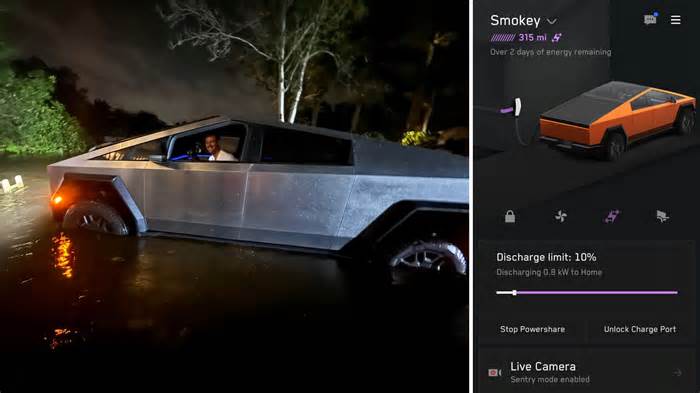 Tesla Cybertruck Faces First Real-World Powershare Test As Hurricane Helene Hits Florida