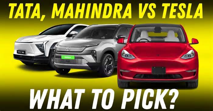 Tesla Model Y Vs Mahindra XEV 9E Vs Tata Harrier.ev: Is Tesla Overpriced?