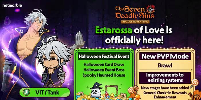 The Seven Deadly Sins: Idle Adventure update welcomes Estarossa of Love to buff your team along with Halloween events