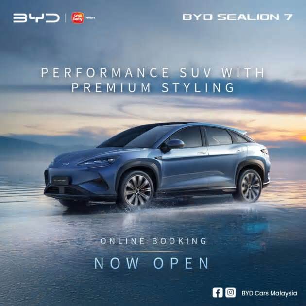 BYD Sealion 7 EV SUV open for booking in Malaysia – Tesla Model Y rival, up to 530 PS, 567 km NEDC range