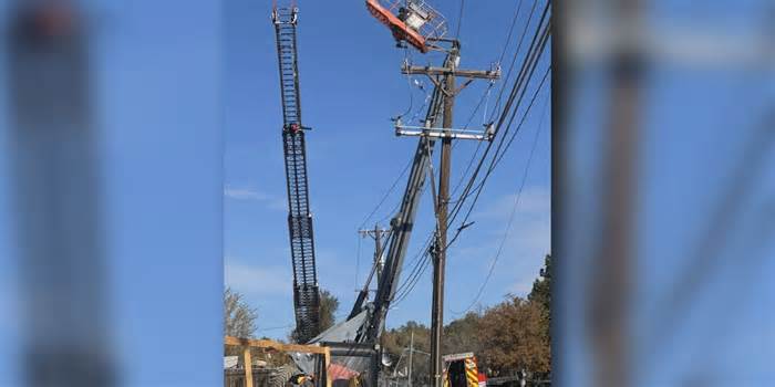 Rescue underway in west Colorado Springs after boom operator hits power pole, becoming trapped