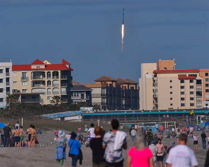 Record breaking flight: SpaceX launch from Cape Canaveral Florida sees 25th booster flight