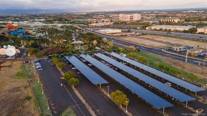 Wet'n'Wild Hawaii begins expansion of its 1.3-megawatt solar canopy