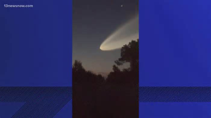 SpaceX StarLink launch seen across Virginia