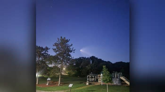 Photos capture SpaceX rocket flying over New England during Polaris Dawn launch