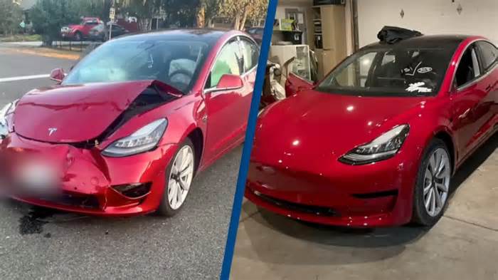 Teen who purchased totaled Tesla for $13,000 breaks down how much it cost to restore