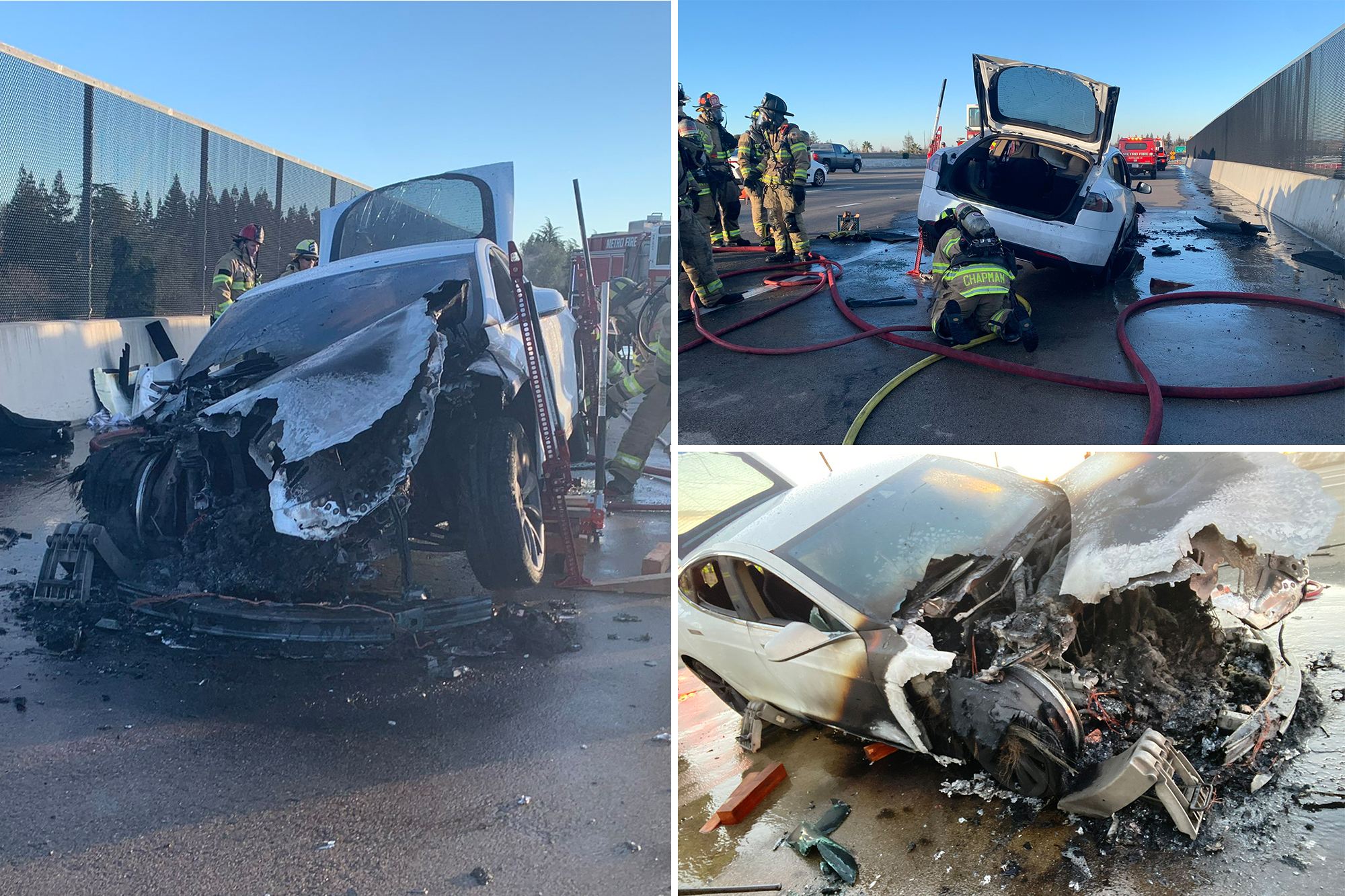 Firefighters use 6K gallons of water to extinguish Tesla that ‘spontaneously’ caught fire