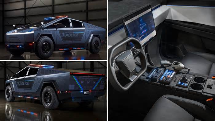 Tesla Cybertruck Officially Joins Irvine PD Fleet, Terminator Theme Marks Its Debut