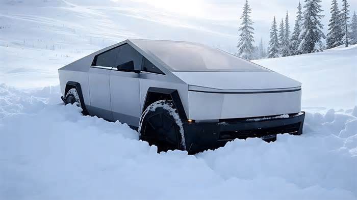 Tesla Shares Detailed Guidance for Cybertruck Owners Who Find Themselves Stuck in Snow – #10 “Get a Friend With a Tow Strap to Pull You Out”