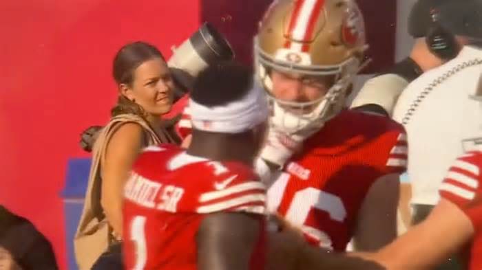 Deebo Samuel grabbed 49ers long snapper Taybor Pepper's throat in a furious sideline altercation