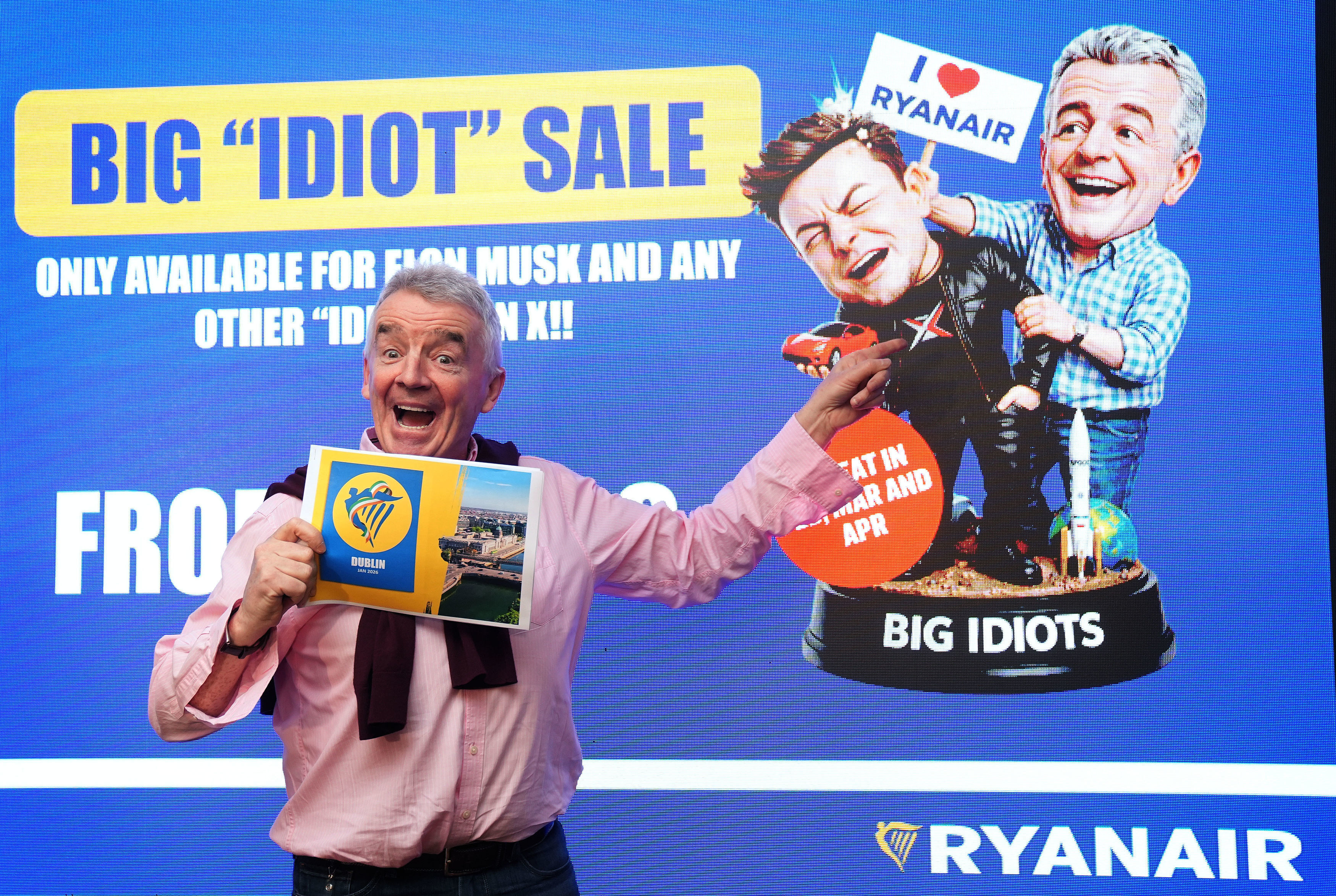 Ryanair CEO trolls Elon Musk, offering ‘big idiot’ sale as Starlink feud rages on