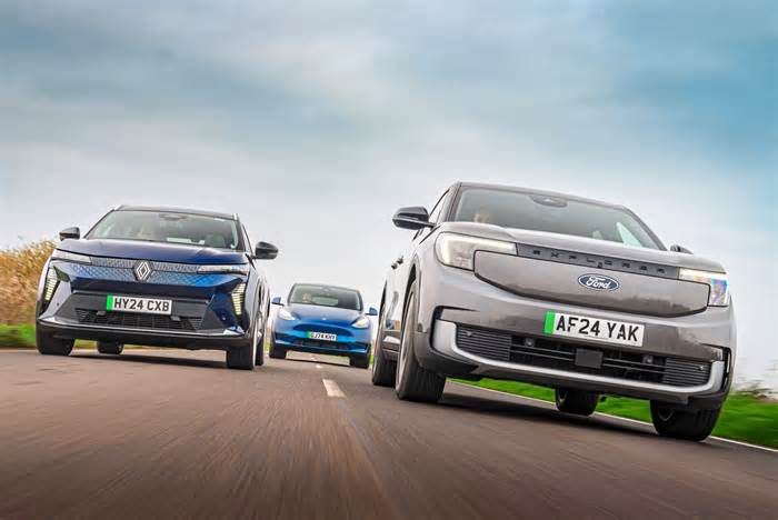 Ford Explorer vs Tesla Model Y vs Renault Scenic group test review: the future's the past