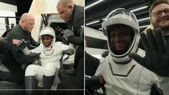 Shubhanshu Shukla waves, smiles at camera in first video after steeping outside Dragon capsule – Watch