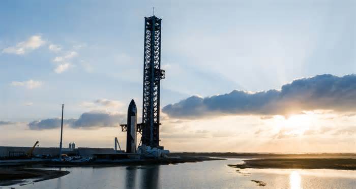 SpaceX moves Starship to launchpad ahead of 6th flight test, showing a banana for scale