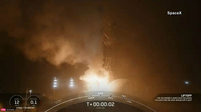 SpaceX launches 20 Starlink satellites to low-Earth orbit