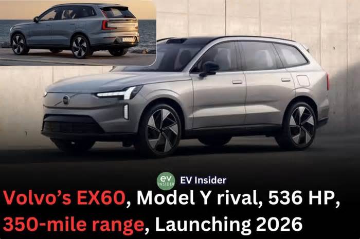 Volvo’s EX60, A Tesla Model Y Challenger, Offers 536 HP, 350-Mile Range, 300 kW Fast-Charging, And Launches Globally By 2026