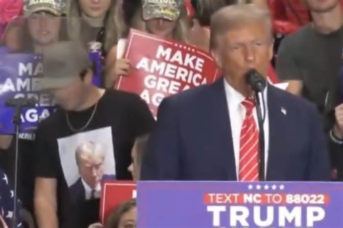 Kamala Harris' Campaign Mocks Trump for Video of Man Walking Out of Rally