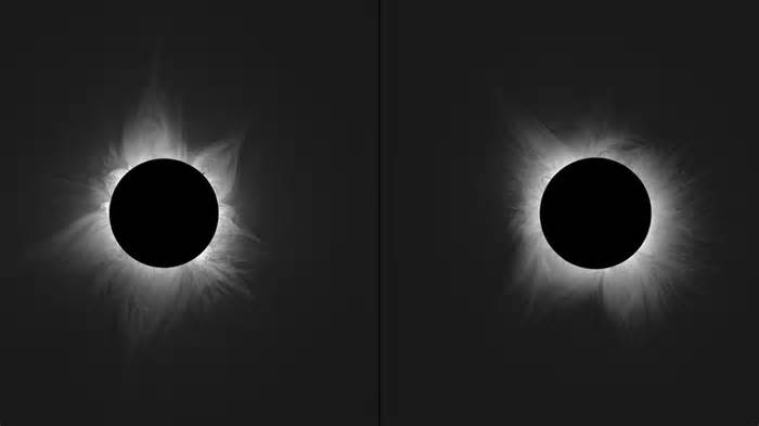 Space photo of the week: The sun's corona blooms during back-to-back solar eclipses