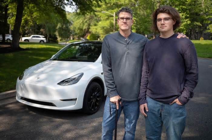 My son flunked his road test because he was driving a Tesla, dad says