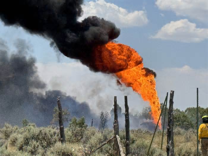 Tesla Cybertruck hauling woodchipper causes grass fire in southwest Colorado