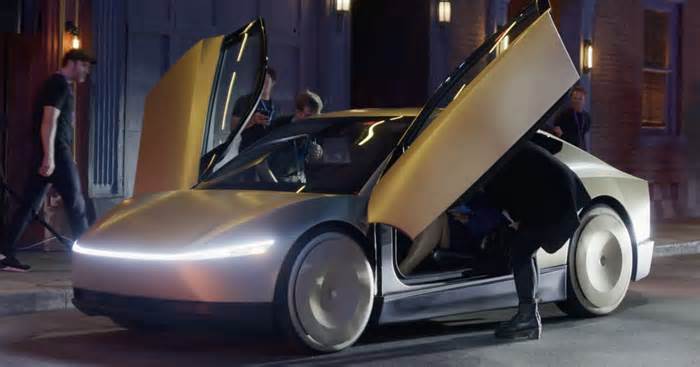 Tesla Cybercab autonomous taxi revealed