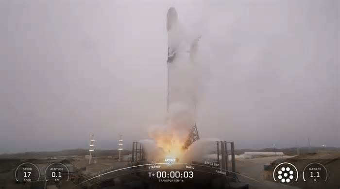 SpaceX launches Transporter 14 rideshare mission