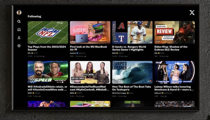 Twitter/X’s new connected TV app goes live