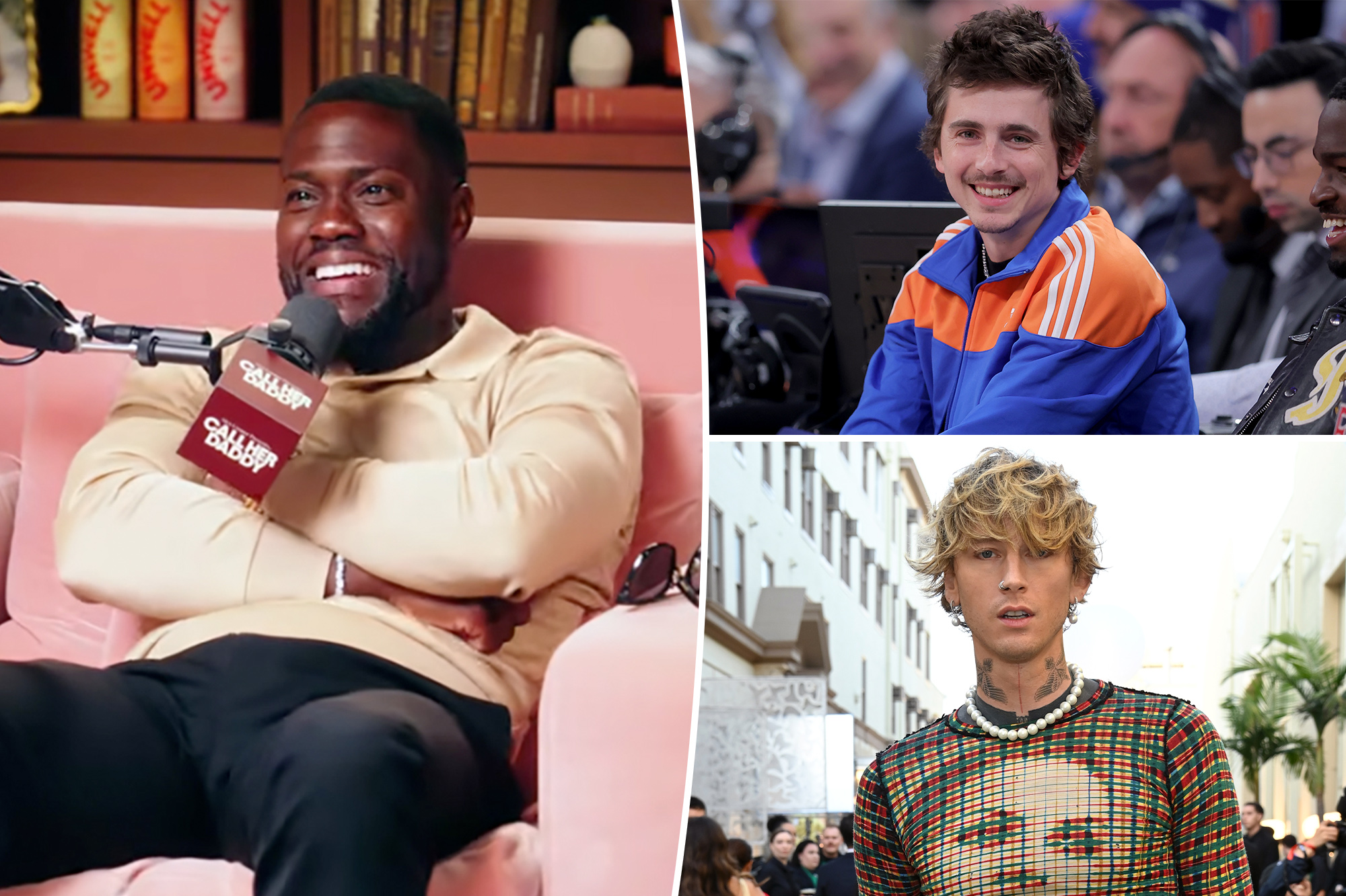 Kevin Hart rapid-fire roasts a slew of A-listers in savage ‘Call Her Daddy’ segment, from Timothée Chalamet to MGK