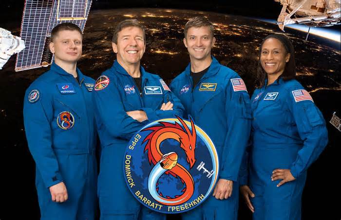 Four space station crew members head for Friday return to Earth