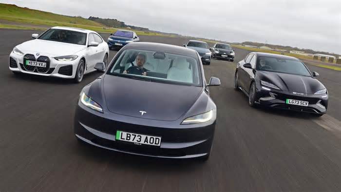 Electric company car megatest: Tesla, BMW, Polestar, Hyundai and BYD head-to-head