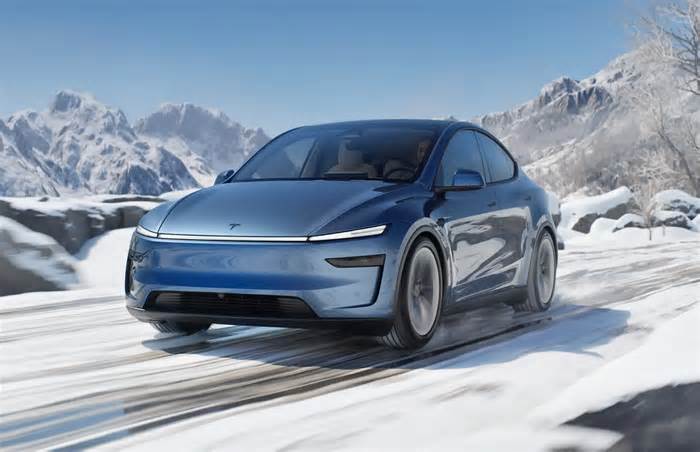 2025 Tesla Model Y Juniper debuts in China with Cybercab vibe