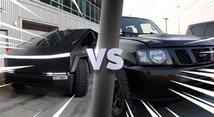 Tesla Cybertruck Drag Races Nissan Patrol, One of Them Should Have Stayed at Home