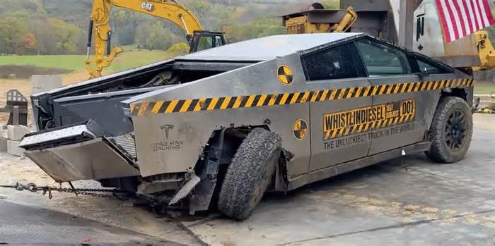 Watch YouTuber WhistlinDiesel Put the Tesla Cybertruck Through Another Round of Hell