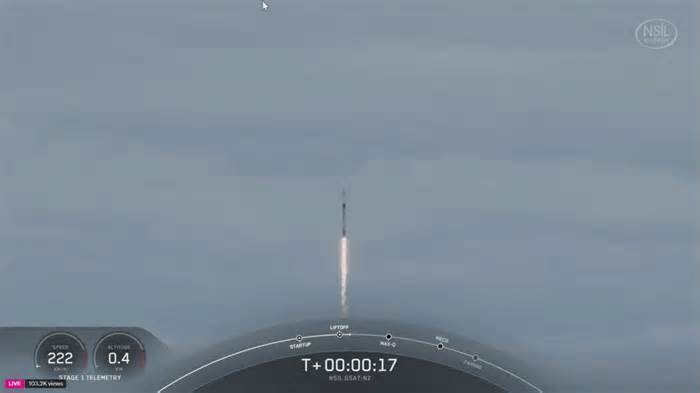 SpaceX Falcon 9 launch satellite into space