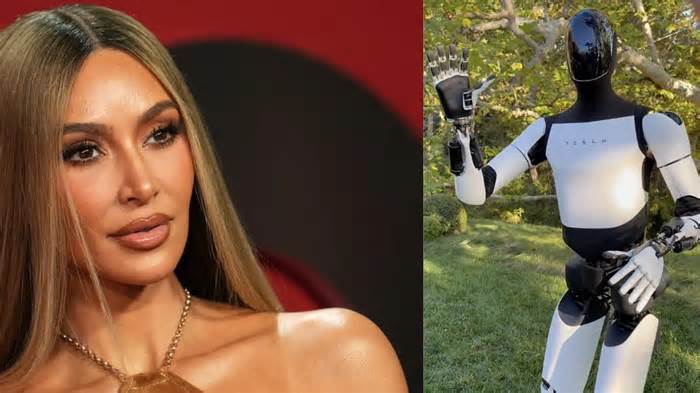 Kim Kardashian beats Tesla’s humanoid robot in a game of rock-paper-scissors