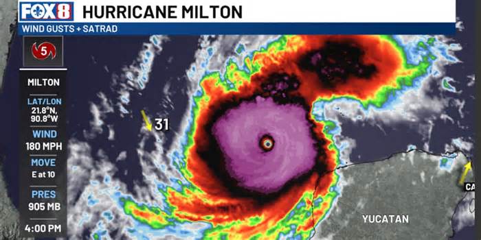 Bruce: Hurricane Milton a CAT 5 packing winds of 180mph with gusts to 200mph+