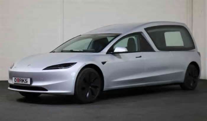 Tesla Model 3 Transformed into a Luxury Hearse and Makes Waves in the Netherlands