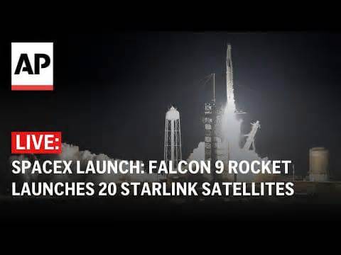 Video: SpaceX launch LIVE: Falcon 9 rocket launches 20 Starlink satellites